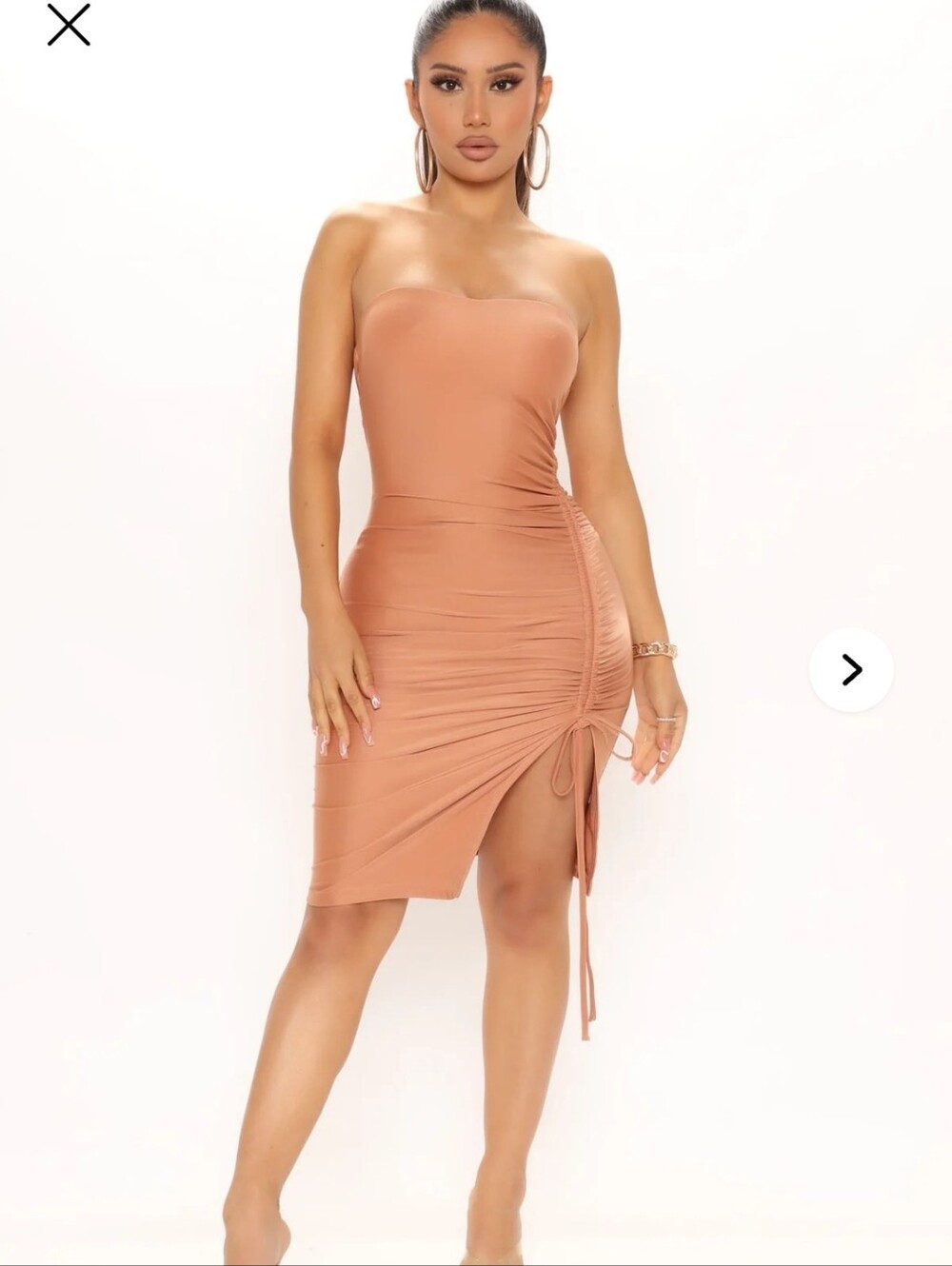 Nwt Fashion Nova Liz Ruched Mini Dress, sz M